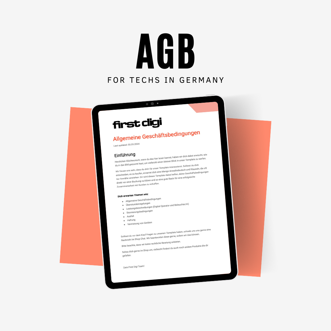 Terms of Service (AGB) Template Germany